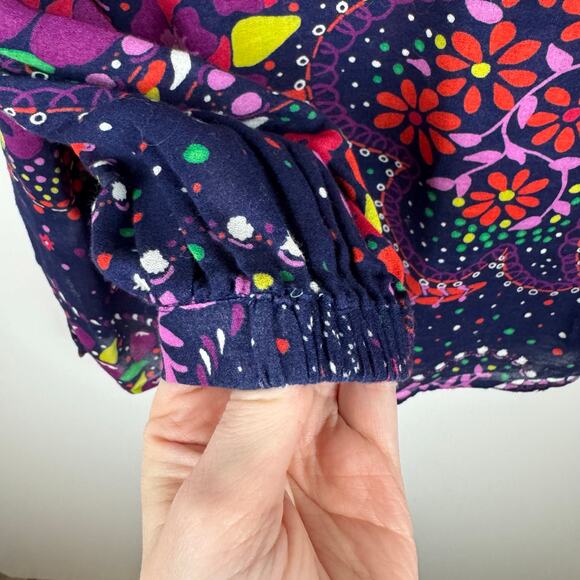 Lilly Pulitzer Womens Providence Top in‎ Garden Menagerie Sz XS Psychedelic 70s - Picture 5 of 15